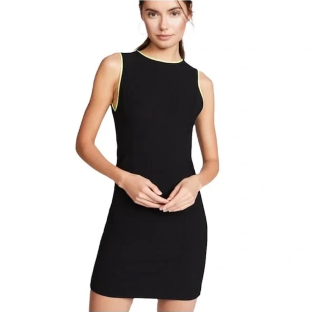 Alice + Olivia Black Dress with Neon Highlights